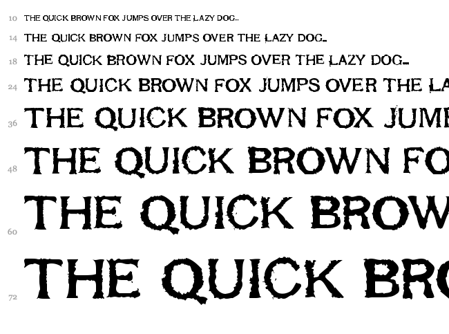 Respess Capitals font waterfall